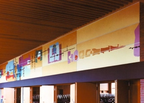 Wandtafelbild in der Festhalle Frimmersdorf